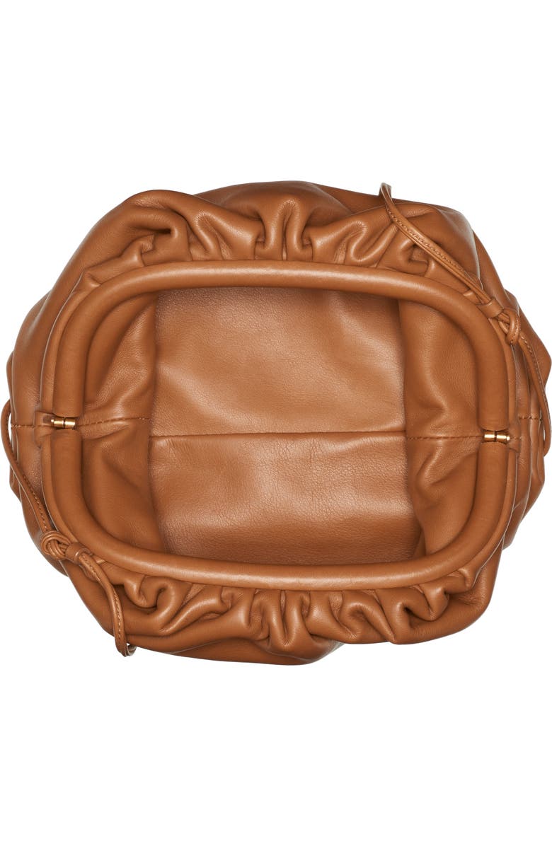 Bottega Veneta The Mini Pouch Leather Clutch, Alternate, color, Cammello/ Gold