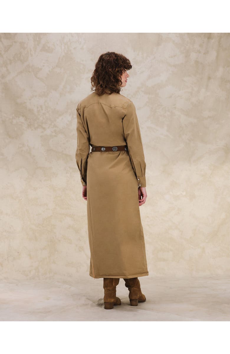 Fortela Vivian Cotton Chemisier Dress, Alternate, color, Camel