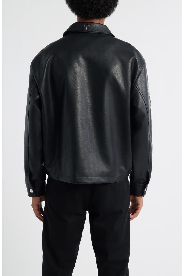Faux Leather Jacket, Alternate, color, BLACK FADE