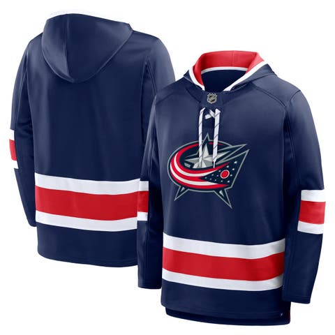 Men's Fanatics Navy Columbus Blue Jackets Prime Time Fleece Hoodie