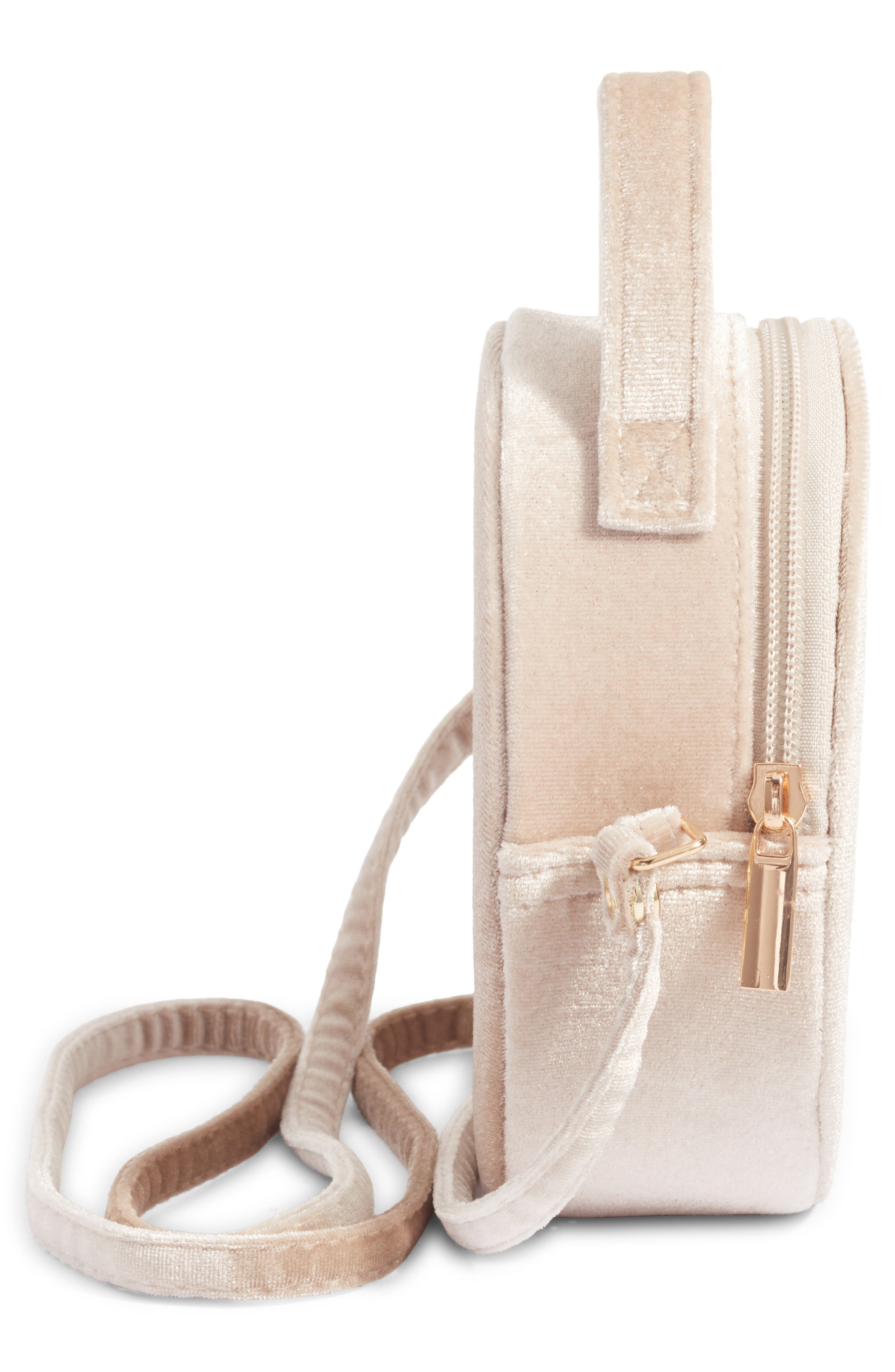 Mimi & Lula Kids' Jazzy Heart Velvet Crossbody Bag, Alternate, color, 