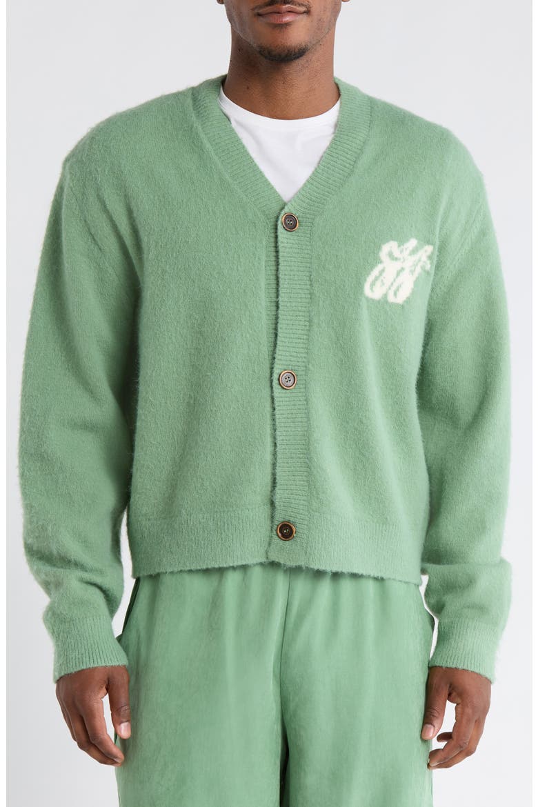H Monogram Cardigan, Alternate, color, MINT