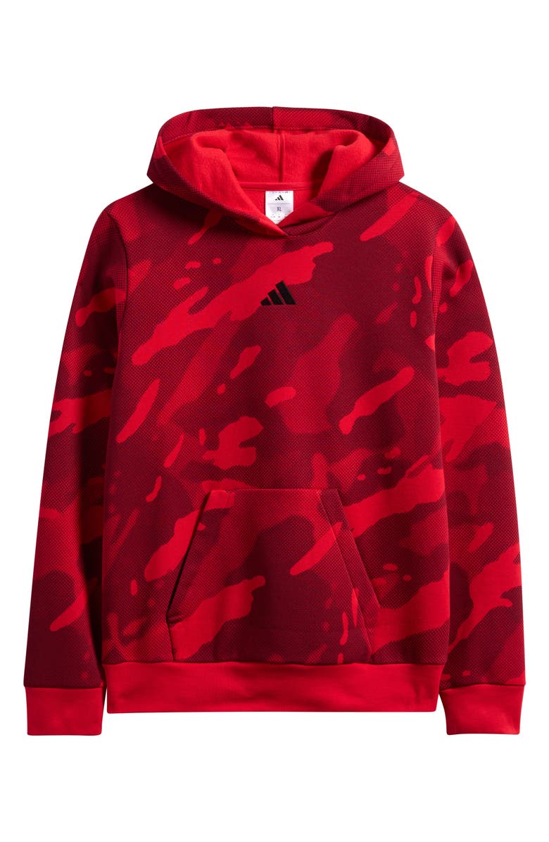 adidas Kids' Camo Print Hoodie, Main, color, Red