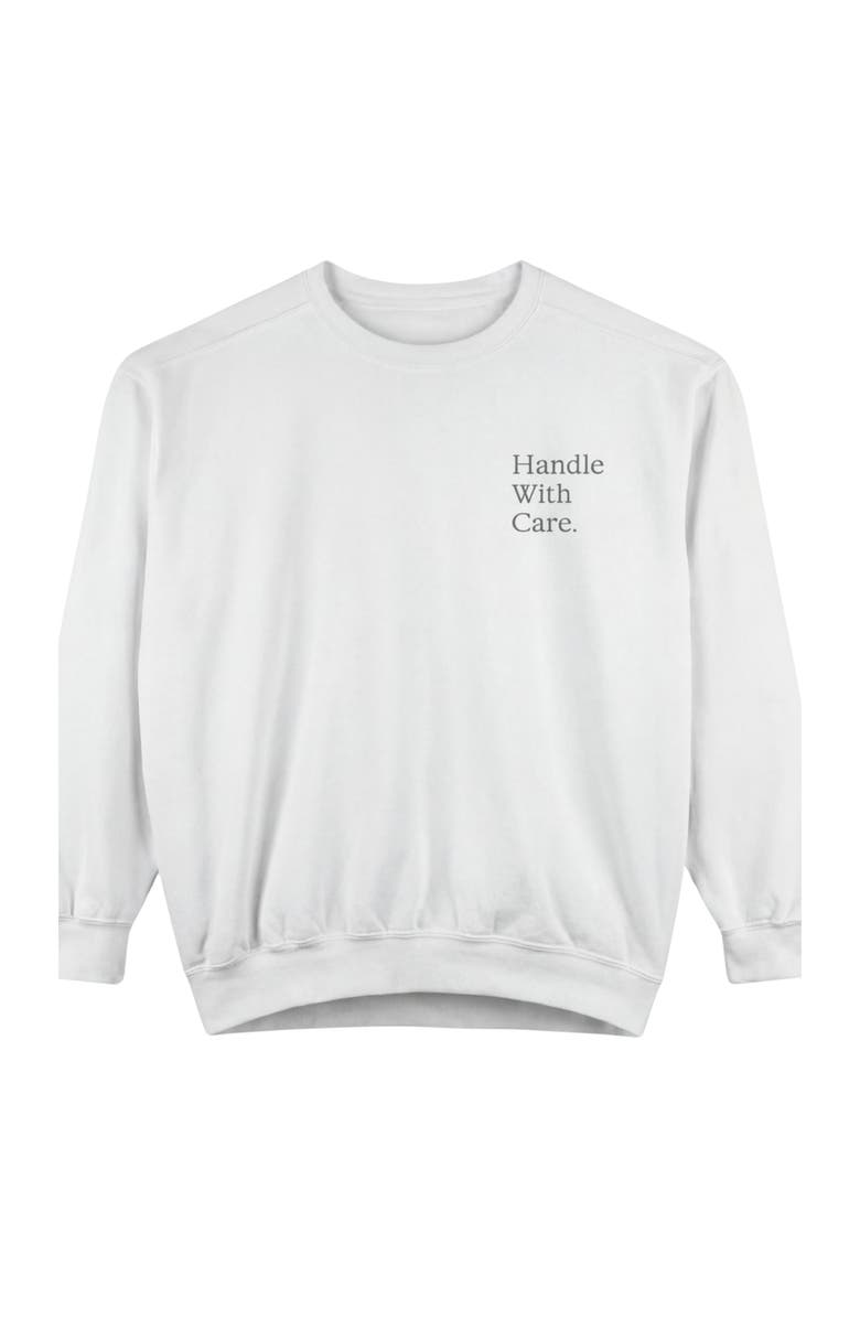 AKALIA Handle With Care Sweatshirt, Alternate, color, White