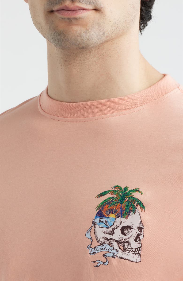 Boardies Peach Paradise Cotton Graphic T-Shirt, Alternate, color, Peach