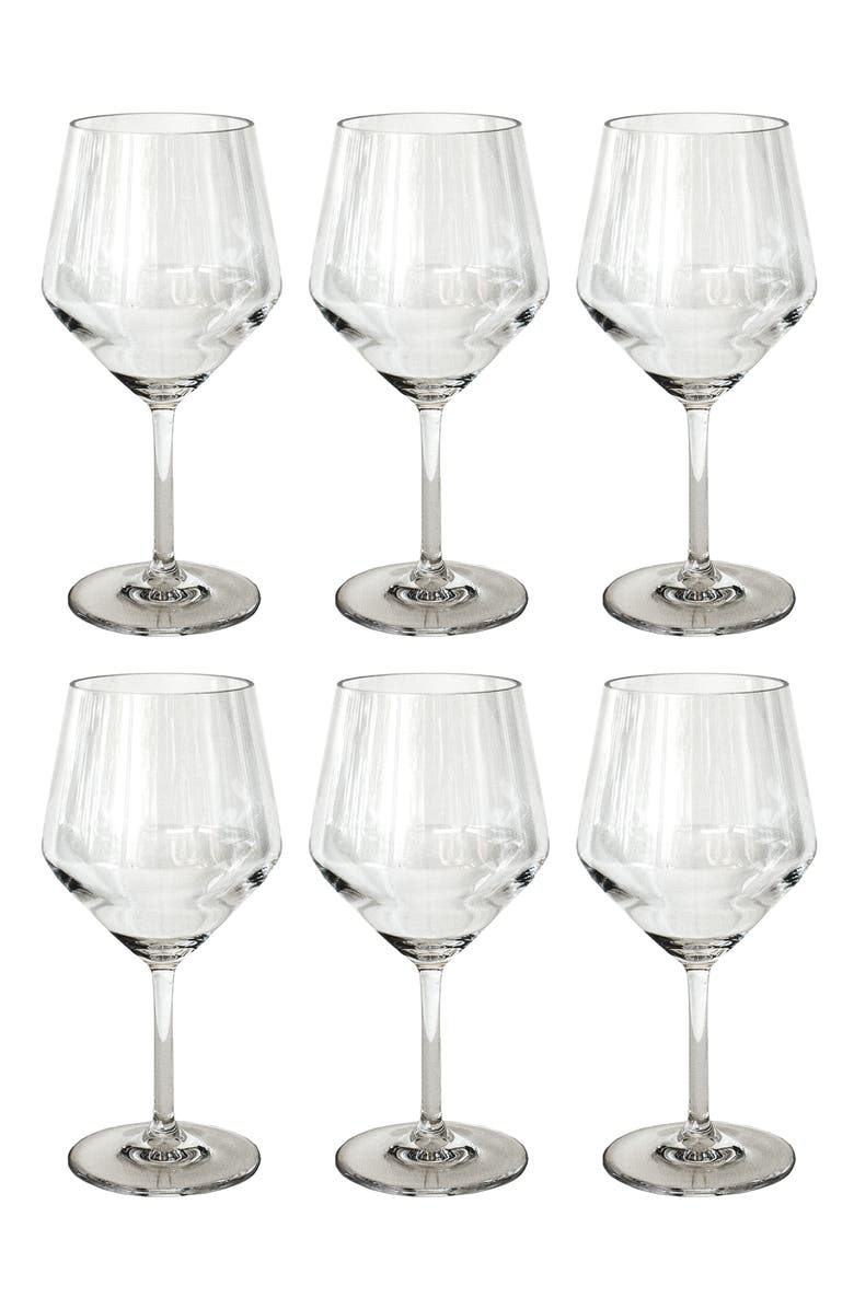 TarHong Angle Set of 6 Goblets, Main, color, Clear