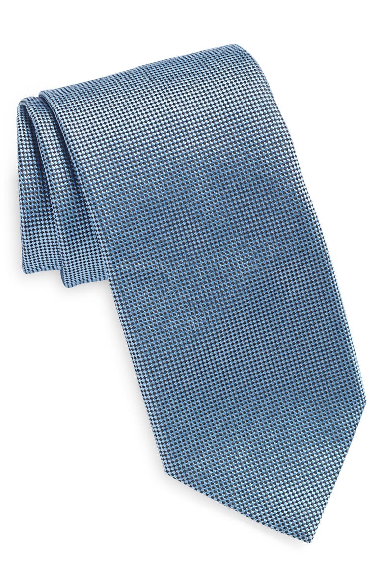 ZEGNA TIES Brera Cross Weave Silk Tie, Main, color, 