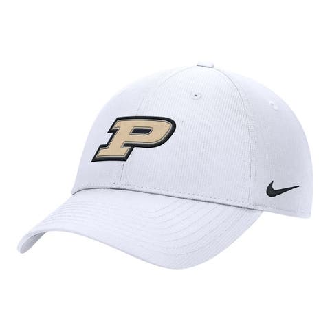 Men's Nike  White Purdue Boilermakers 2025 On-Field Club Performance Adjustable Hat