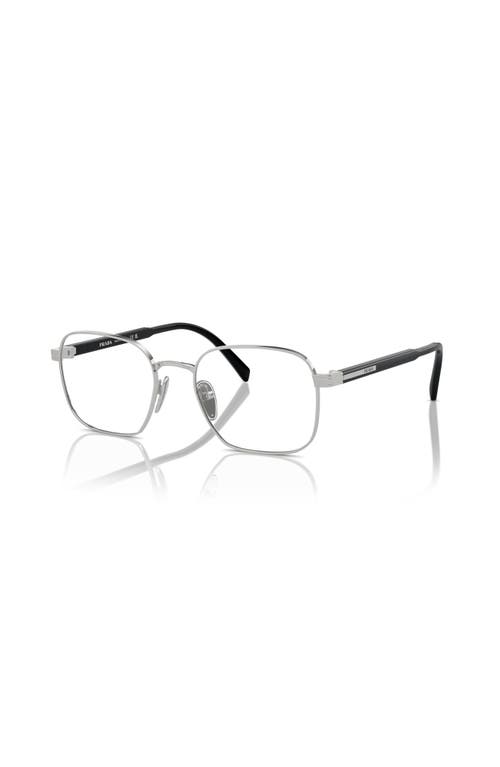 Prada 51mm Rectangle Optical Glasses In Black