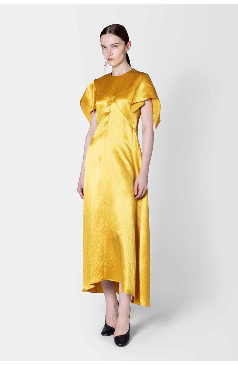 Roksanda Sola Textured Satin Maxi Dress, Alternate, color, Maravilla