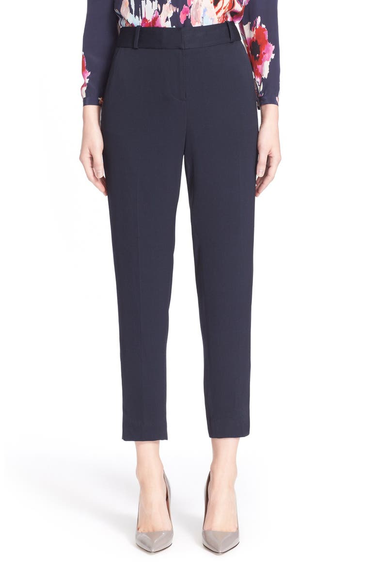 'rosalia' tuxedo stripe pants, Main, color, INK
