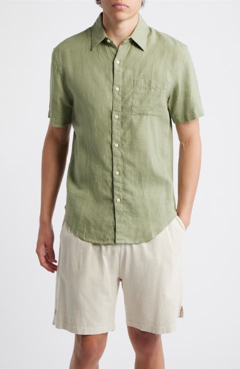 Ola Linen Short Sleeve Button-Up Shirt