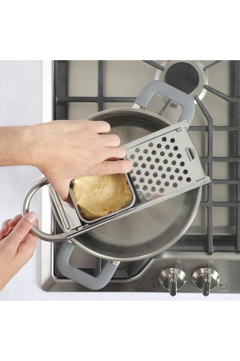 Helmsdale Stainless Steel Spaetzle Maker, Alternate, color, Silver