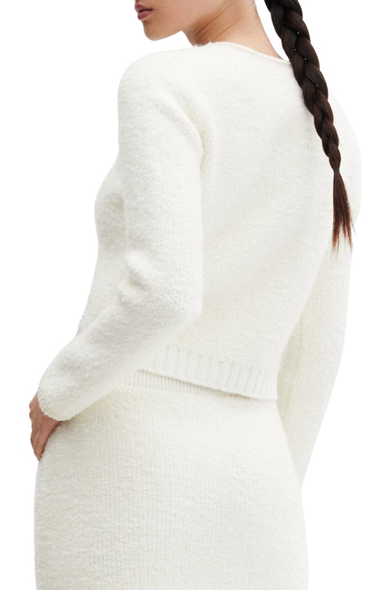 MANGO Contrast Tweed Cardigan, Alternate, color,