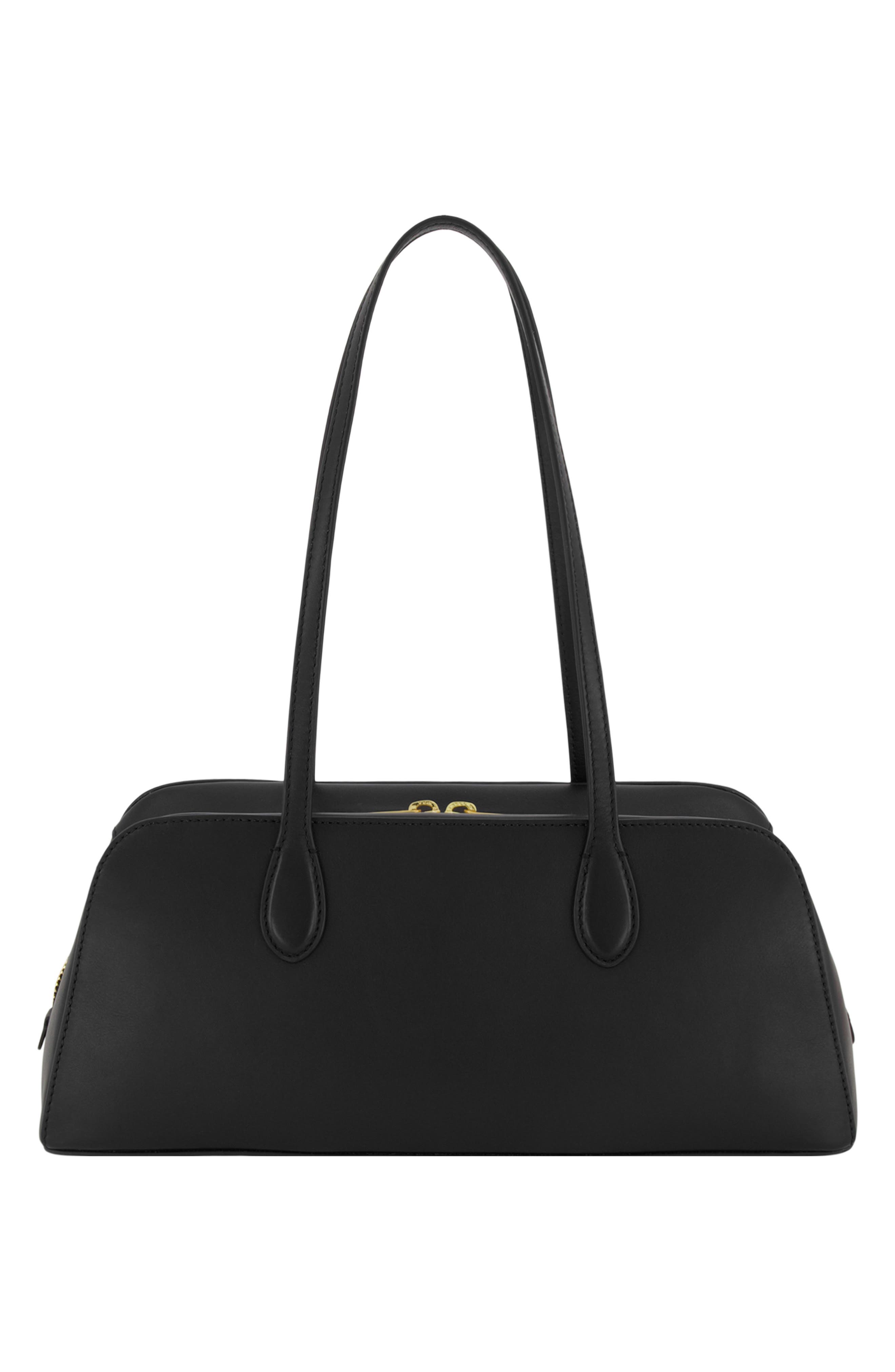 Vince Athene Nappa Leather East/West Shoulder Bag, Alternate, color, Black