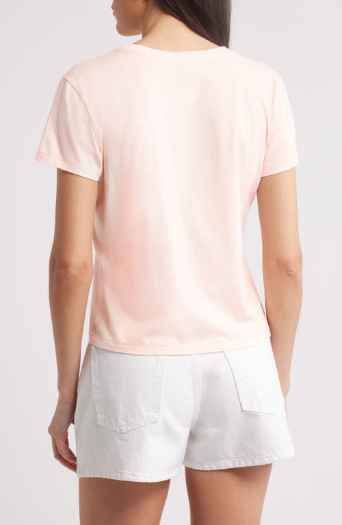 Frame Fitted Crewneck Tee In Light Pink