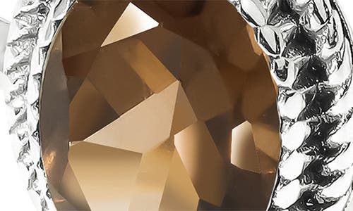 Ys Gems Oval Solitaire Ring In Brown