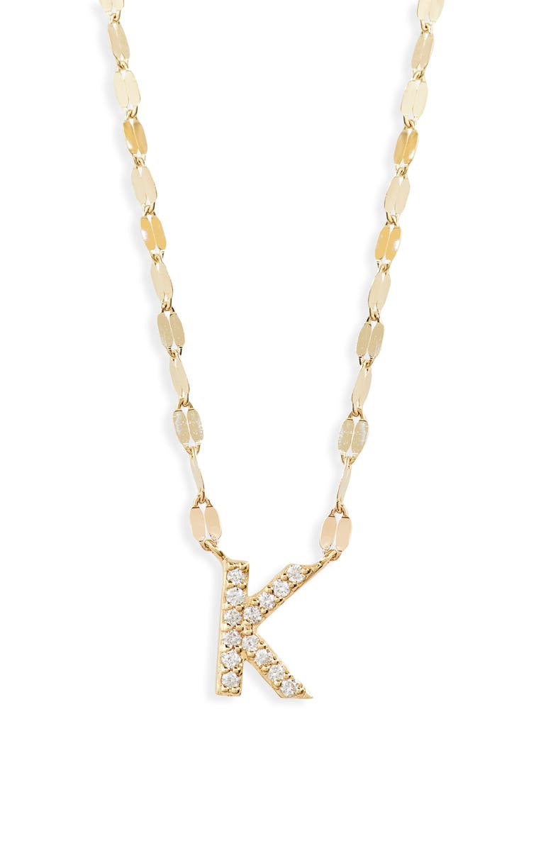 LANA 14K Gold Initial Pendant Necklace, Main, color, Yellow Gold K