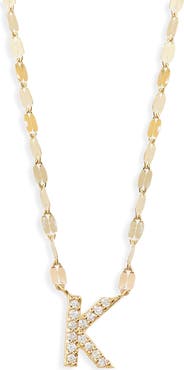 LANA 14K Gold Initial Pendant Necklace