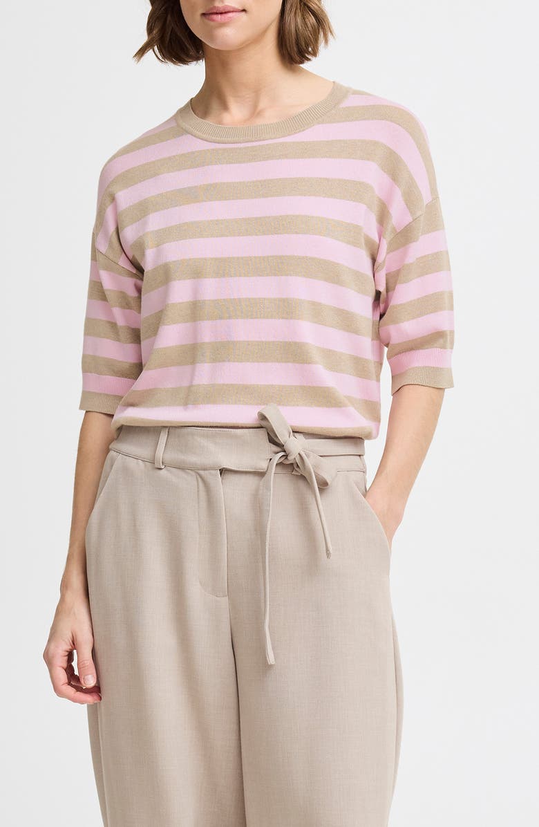 B.YOUNG Morla Cotton Knit Top, Main, color, Roseate Spoonbill