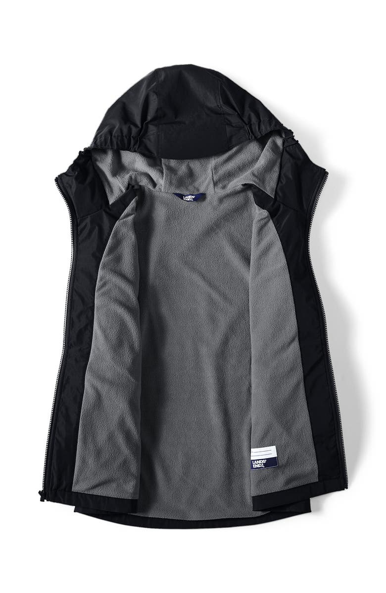 Lands' End School Uniform Rain Jacket, Alternate, color, Black