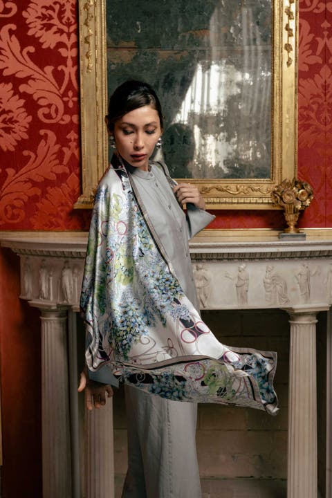 Lilla - Long Satin Silk Scarf for Women