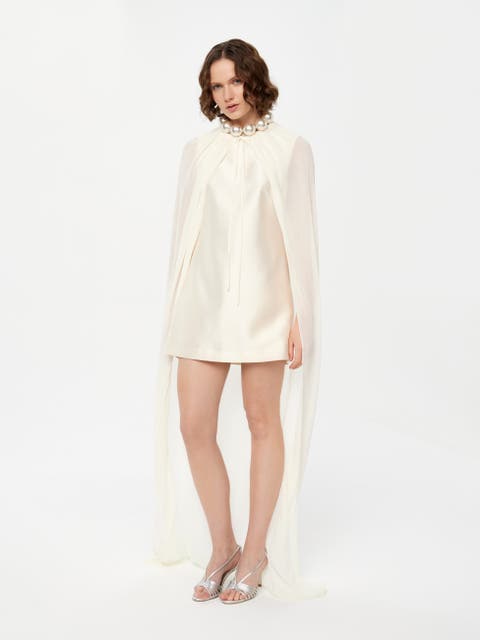 Gathered Bridal Cape