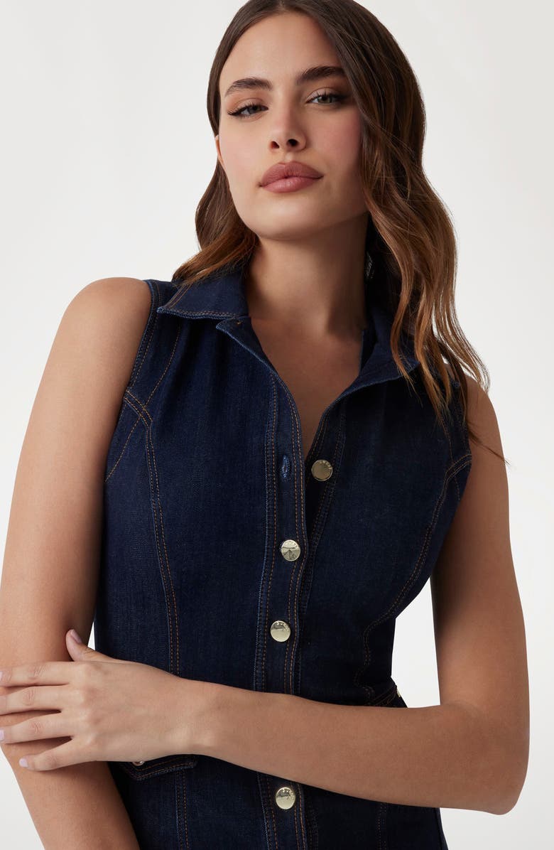 GUESS Destiny Denim Shirtdress, Alternate, color, Denim Blue
