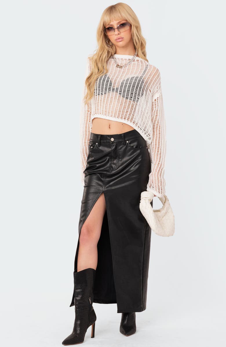 EDIKTED Aylin Open Stitch Sweater, Alternate, color,