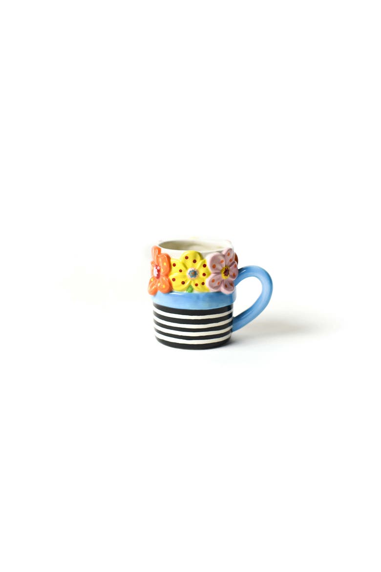 Flowers Shaped Mug, Alternate, color, Black