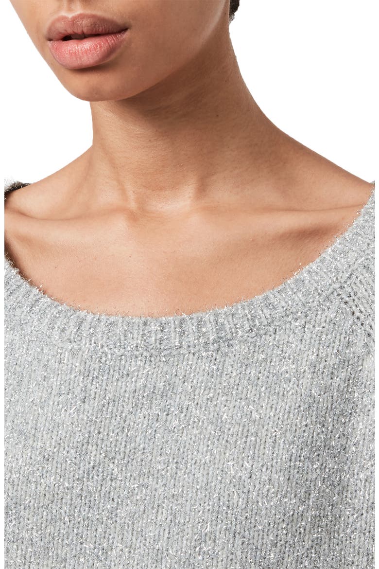 Rosetta Tinsel Two Piece Sweater & Slipdress, Alternate, color, SILVER/ PEWTER
