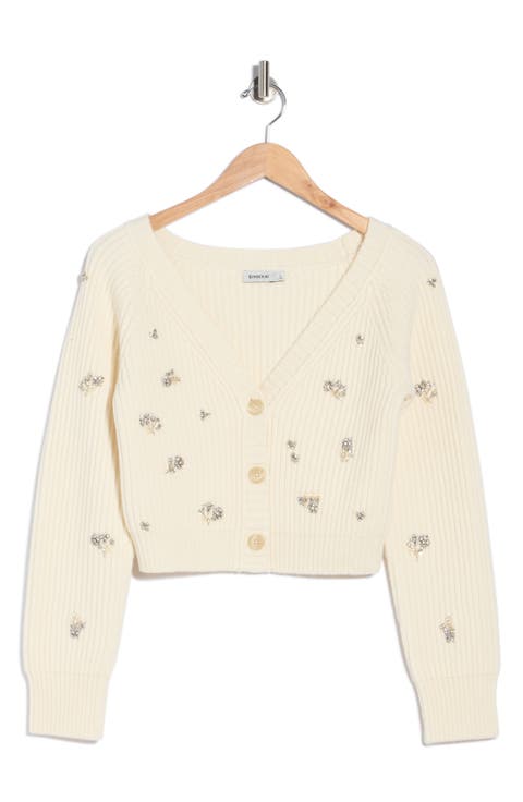 Novah Embellished Rib Cardigan