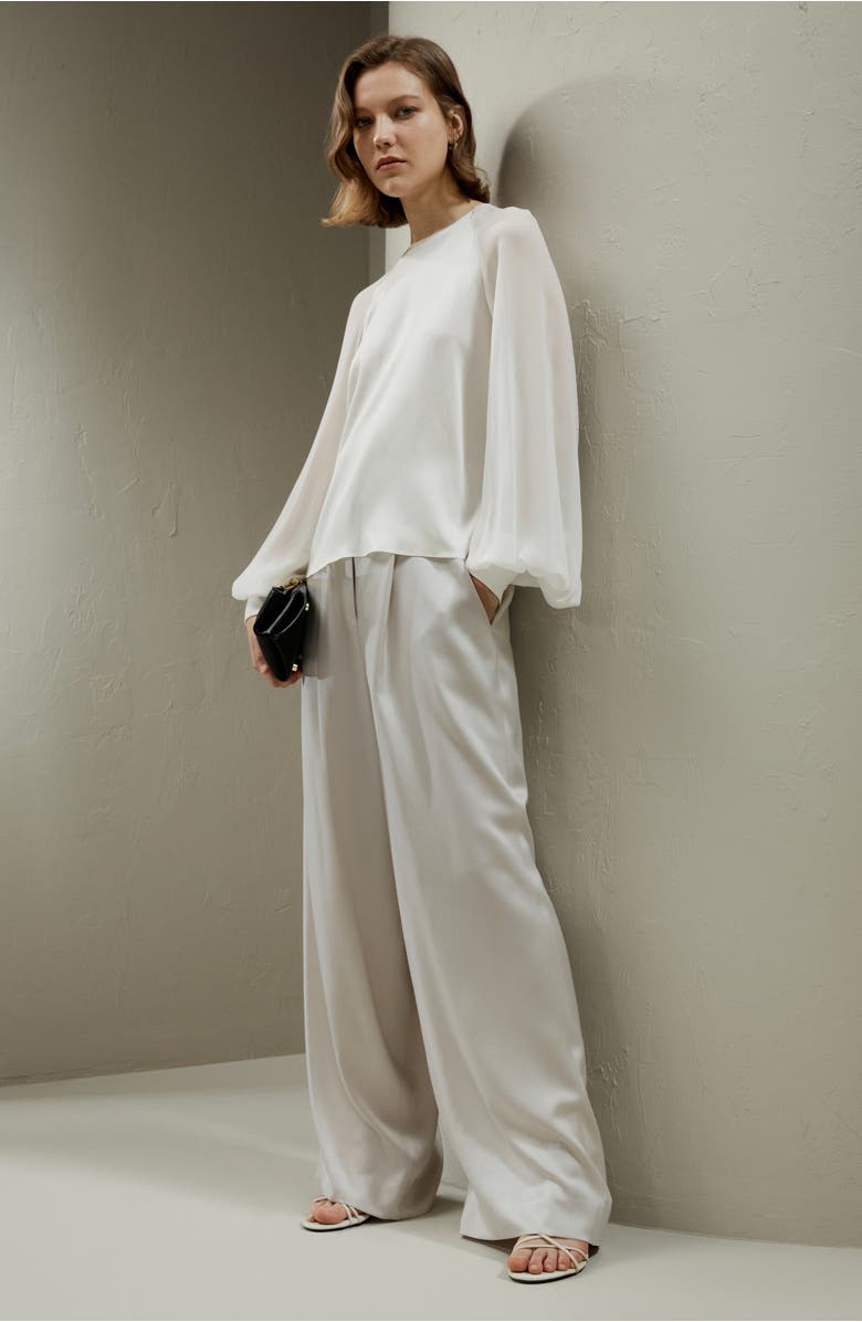 Lilysilk Silk Blouse with Raglan Sleeves, Alternate, color, Natural White