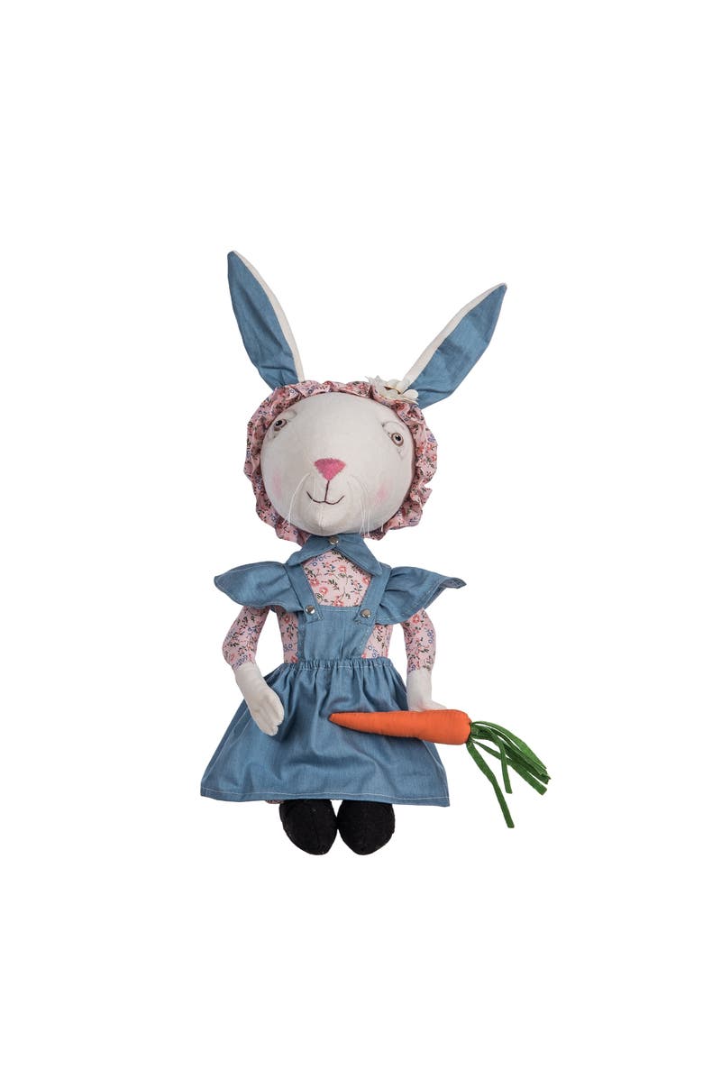 Gallerie II Babble Bunny Spring Gathered Traditions Joe Spencer
s Figurine Doll 19", Main, color, Pink