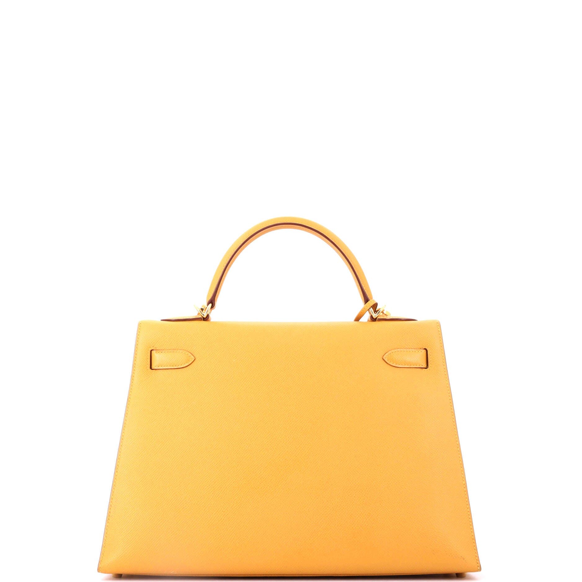 Kelly Handbag Yellow Courchevel with Gold Hardware 32, Alternate, color, Soleil