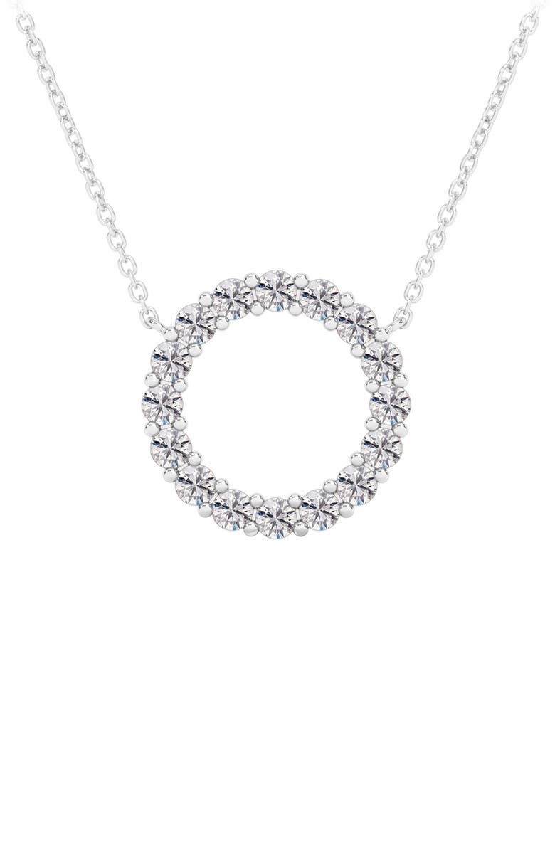 De Beers Forevermark Diamond Circle Pendant Necklace, Main, color, 