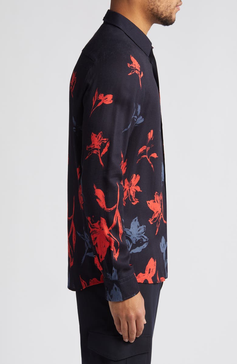 HUGO Emero Straight Fit Floral Button-Up Shirt, Alternate, color, 