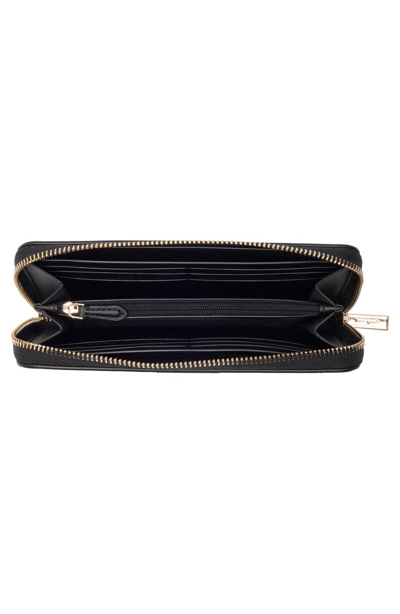 Kate Spade New York kenzie patent leather zip wallet, Alternate, color, Black