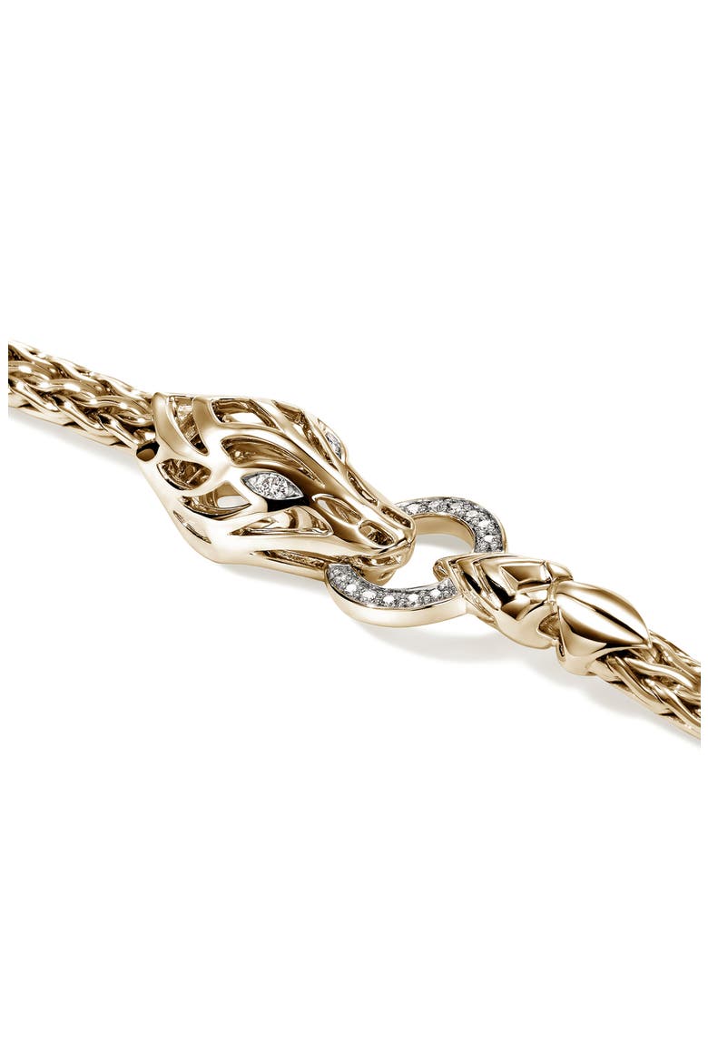 Naga Bracelet, 14K Gold, Diamonds, Alternate, color, GOLD