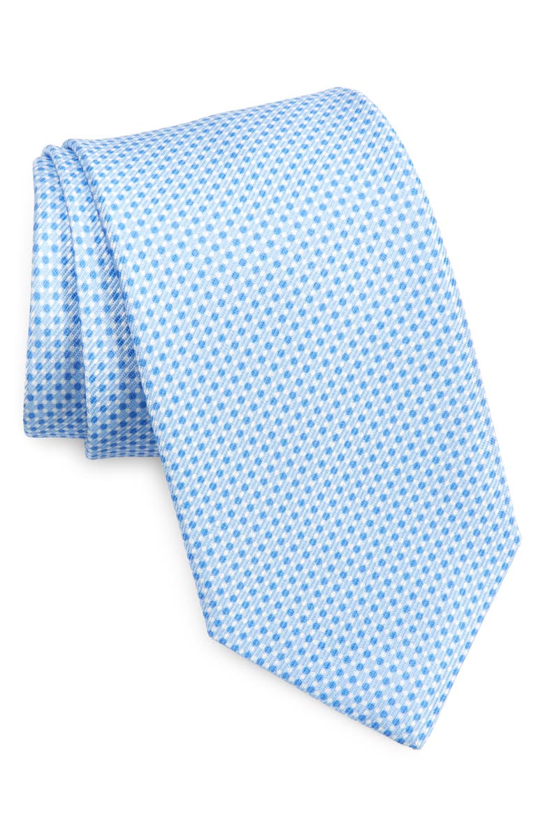 David Donahue Dot Pattern Silk Tie, Main, color, 
