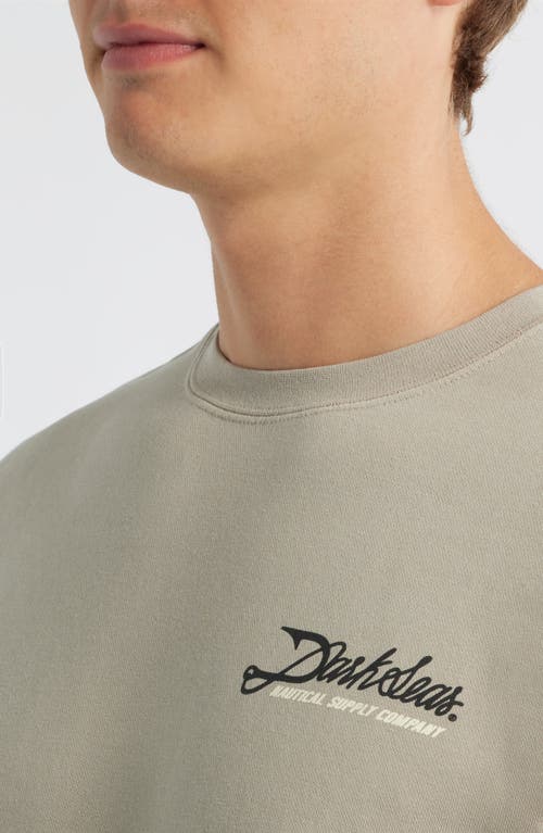 Dark Seas Fish Hook Cotton Blend Fleece Graphic Sweatshirt In Neutral