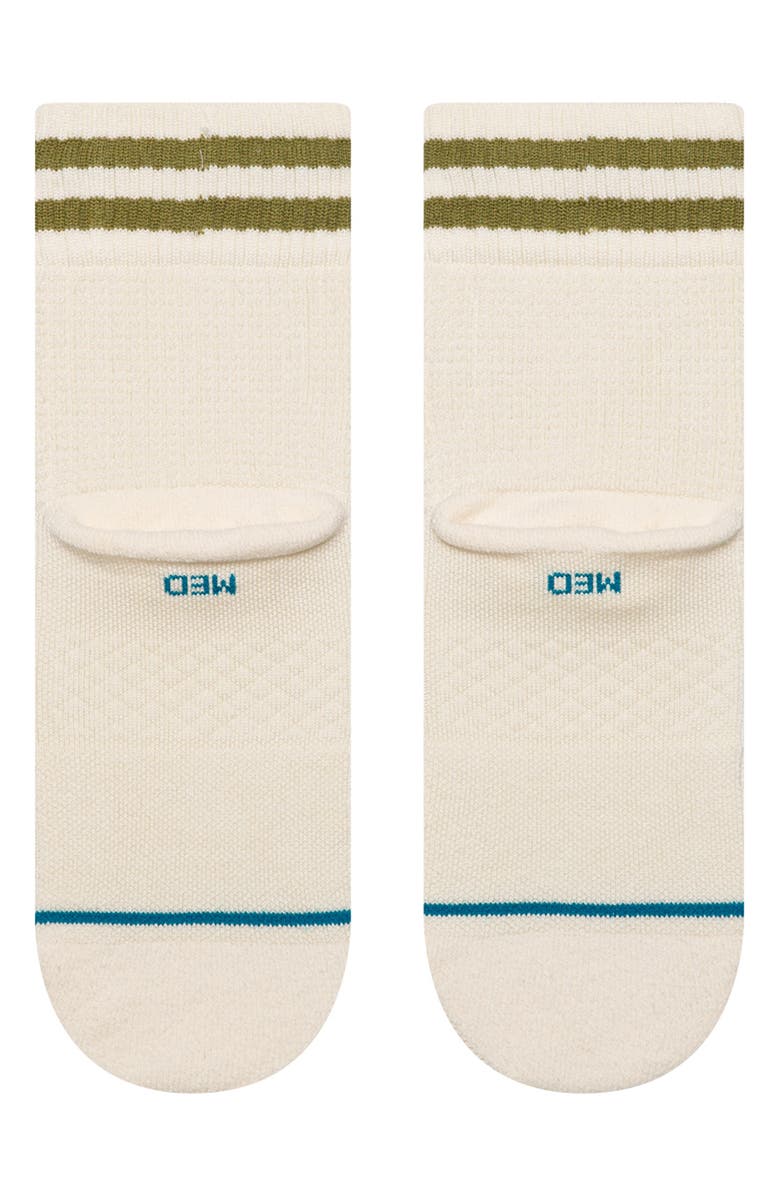 Stance Waffles & Butter Cotton Blend Quarter Crew Socks, Alternate, color, Ivory