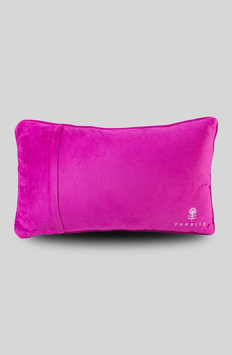 Furbish Tis The Season Needlepoint Pillow, Alternate, color, Pink