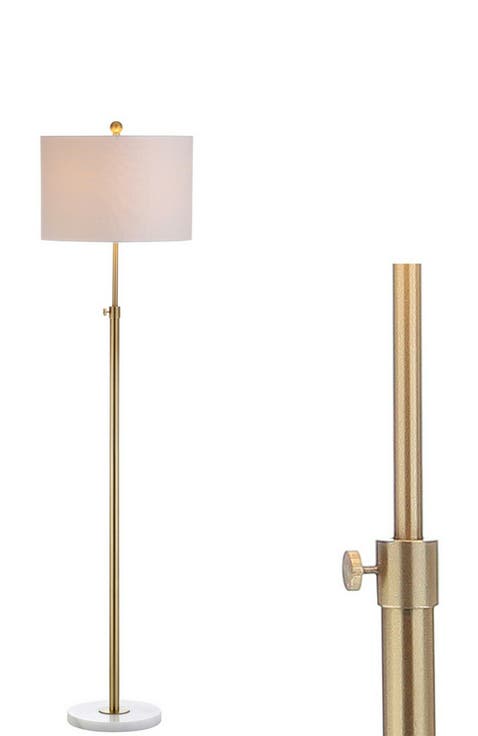 June 65" Adjustable Metal/Marble LED Floor Lamp