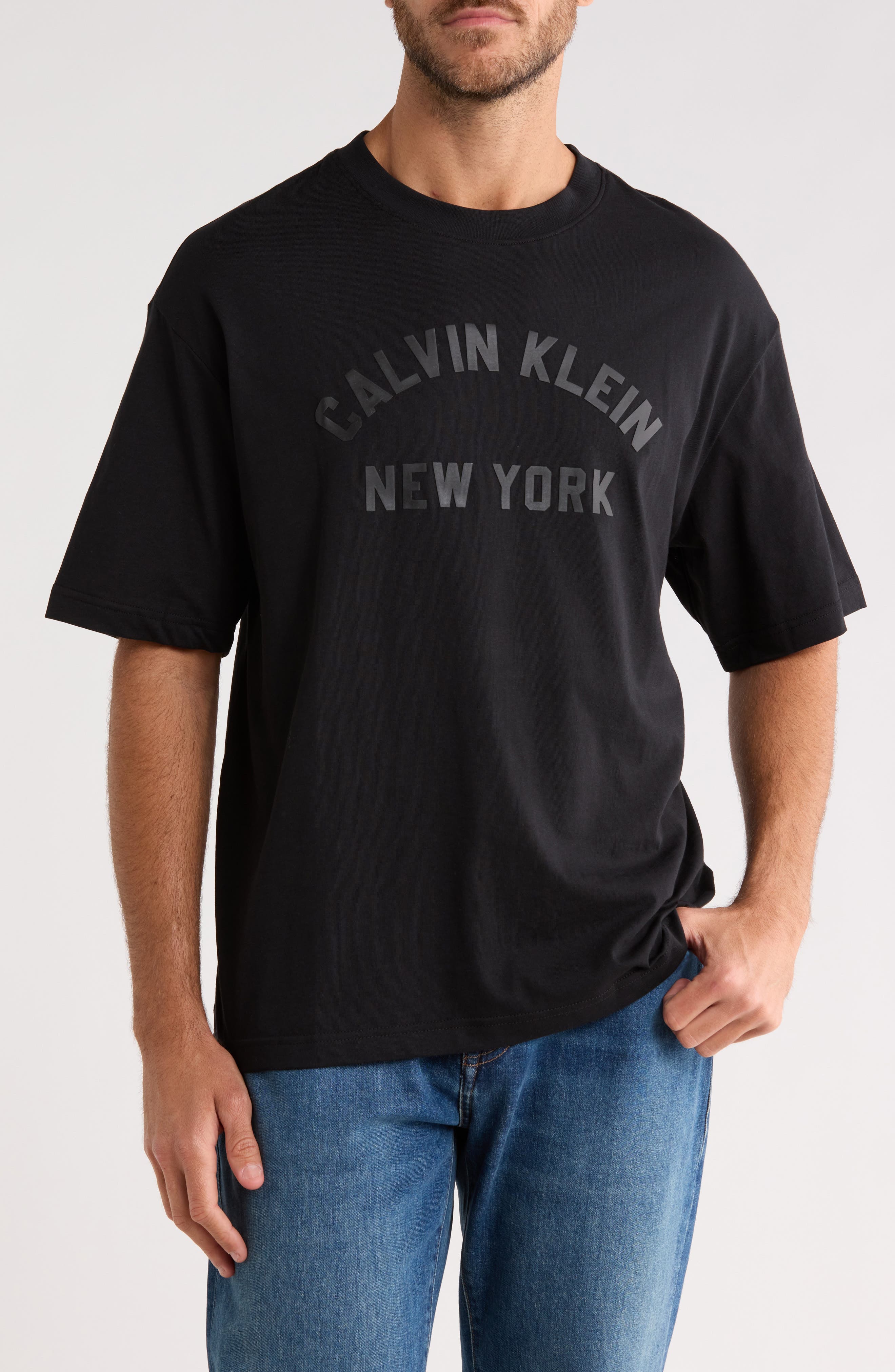 Calvin Klein Relaxed Arch Logo Cotton T-Shirt