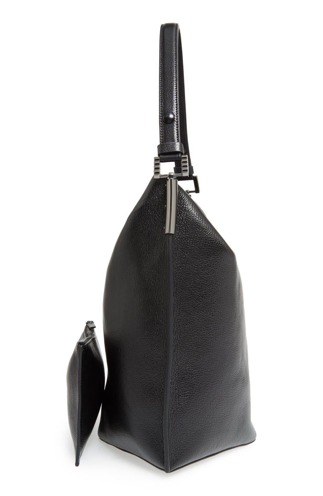 Aquatalia Leather Bucket Bag, Alternate, color, 