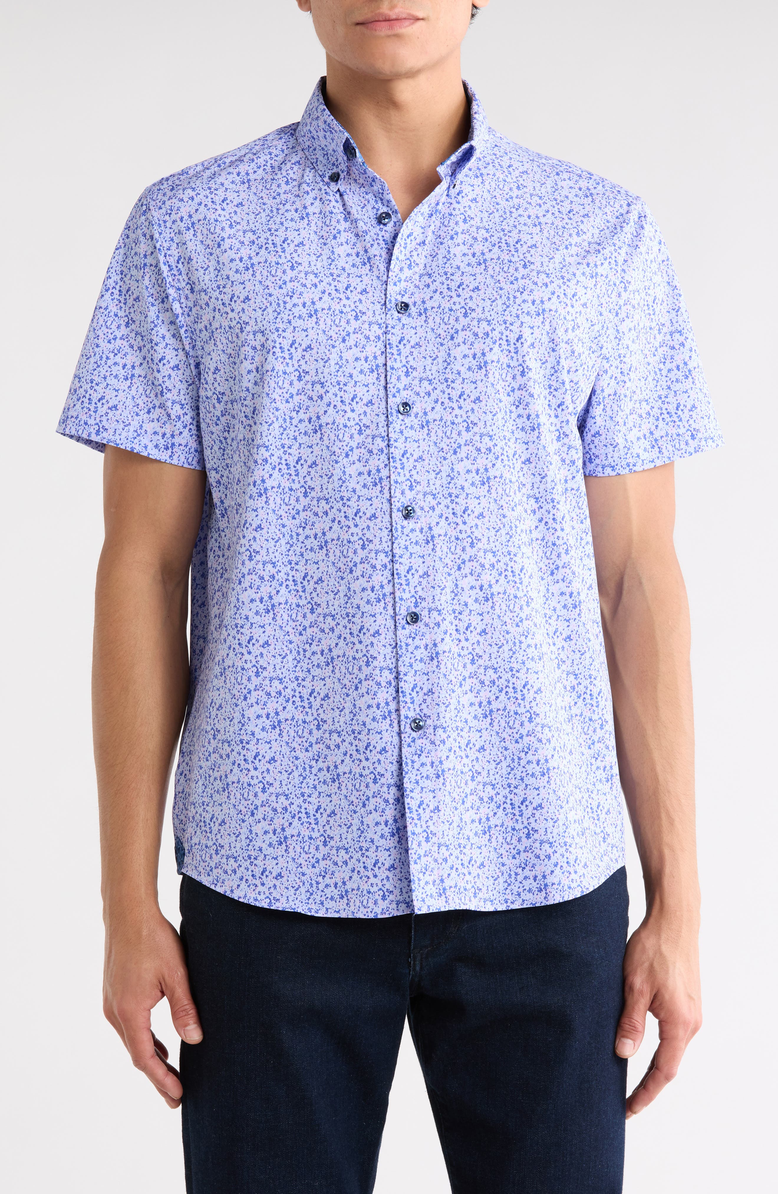 Brooklyn Brigade Mini Splatter Woven Short Sleeve Shirt