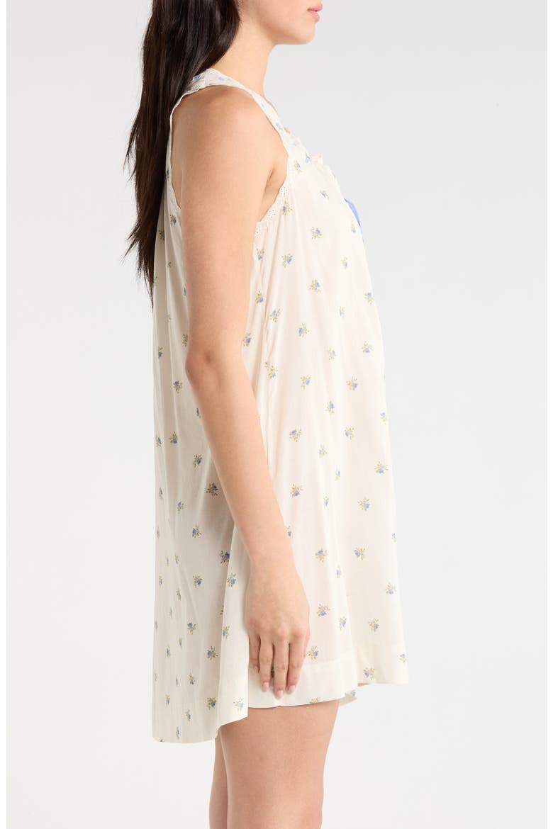 Holly Floral Print Sleep Dress, Alternate, color, IVORY PETITE ROSE