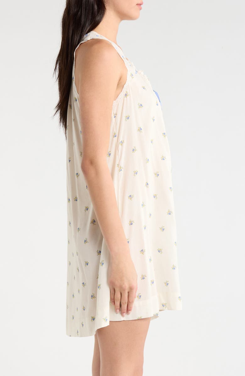 Reformation Holly Floral Print Sleep Dress, Alternate, color, Ivory Petite Rose