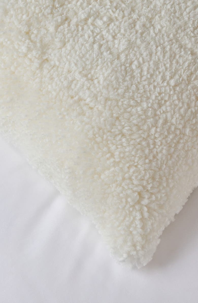 The White Company Curly Genuine Shearling Cushion, Alternate, color,